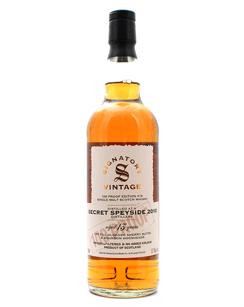 Secret Speyside Macallan 2010/2024 Signatory Vintage 13 years old 100 Proof Edition #16 Single Malt Scotch Whisky 70 cl 57.1%