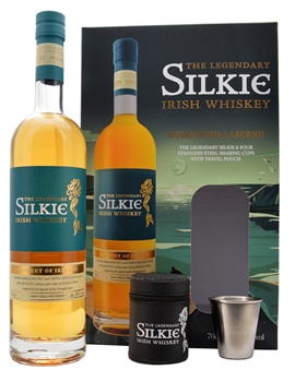 Sliabh Liag The Legendary Silkie Gift Set with 4 Glasses Blended Irish Whiskey 70 cl 46%