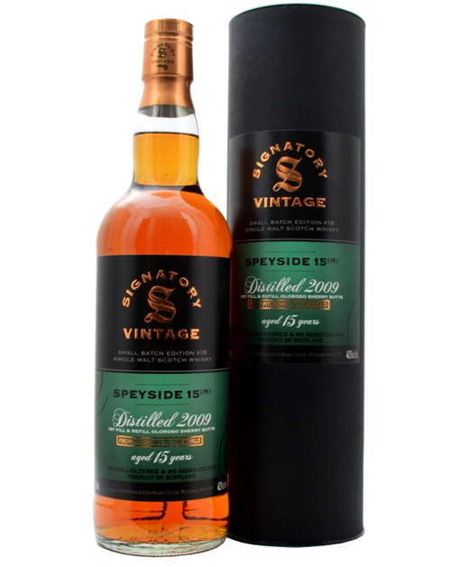 Speyside 15 (M) 2009/2024 Signatory Small Batch 15 yr Single Speyside Malt Whisky 48,2%
