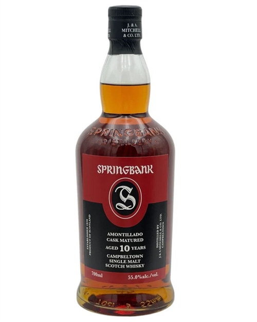 Springbank 10 year old Amontillado Cask Matured Campbeltown Single Malt Scotch Whisky 55%