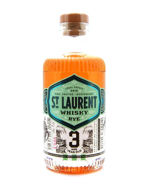 St Laurent 3 years Double Distilled Copper Still Canadian Rye Whisky 70 cl 43% St Laurent 3 years