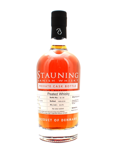 Stauning Private Cask 2015/2019 Peated Single Malt Danish Whisky 50 cl 55.5%