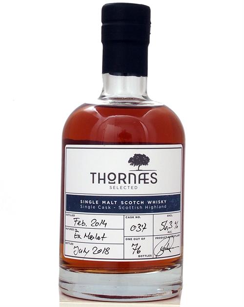 Strathearn 2014/2018 Cask 037 Thornæs Selected Single Highland Malt Whisky 50 cl 56.3%