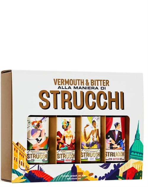 Strucchi Vermouth di Torino Miniature Box Italy 4x5 cl 16%