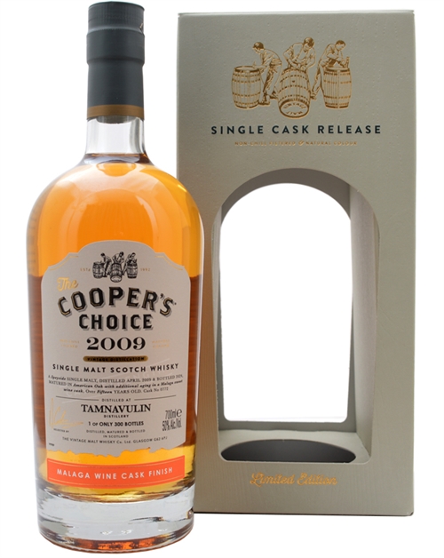 Tamnavulin Distillery 2009/2024 Coopers Choice 15 Years Old Malaga Cask Speyside Single Malt Whisky 50%
