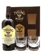 Teeling Cardboard Gift Set with 2 glasses of Small Batch Rum Cask Blended Irish Whiskey 70 cl 46%