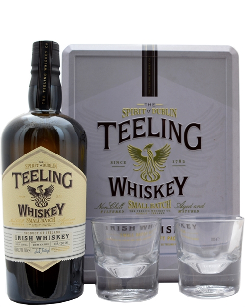 Teeling Giftbox w. 2 glass GREY BOX Small Batch Rum Cask Blended Irish Whiskey 46%