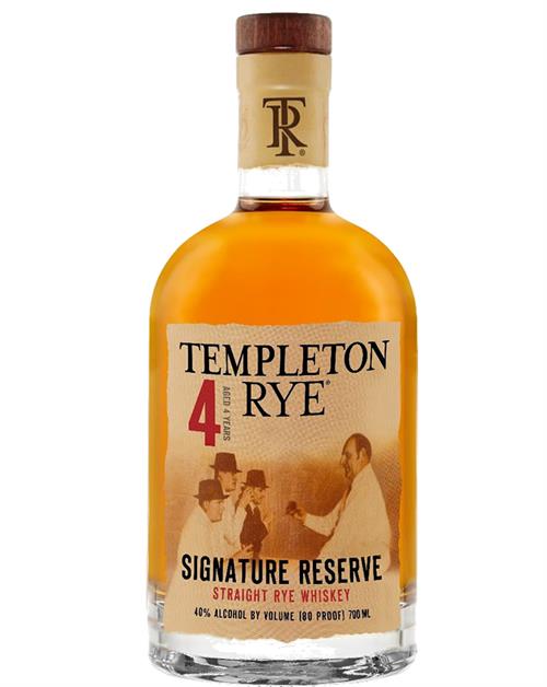 Templeton Rye Signature Reserve 4 year Prohibition Era Recipe Whiskey