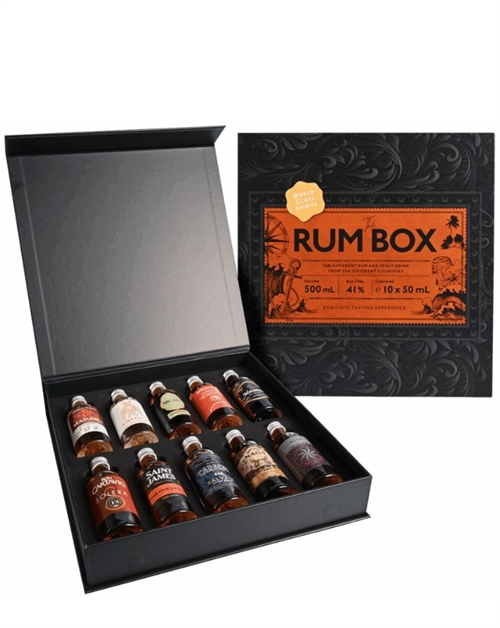 The Rum Box World Class Spirits Edition Miniature Gift Set Spirit Drink 10x5 cl 41% 