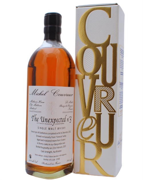 Michel Couvreur The Unexpected No. 3 French Single Malt Whisky 70 cl 50%