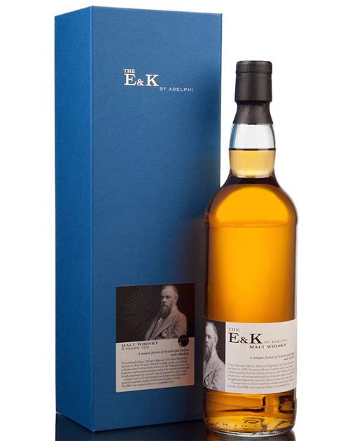 The E & K by Adelphi 5 years old Fusion of Indian and Scotch Malt Whisky 70 cl 57,8%