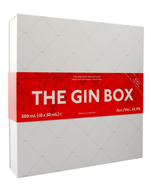The Gin Box World Gin Tour Gift Set 10x5 cl 42,7-47% Gin