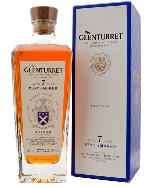 Glenturret 7 Years Old Peat Smoked 2023 Release Single Highland Malt 46%