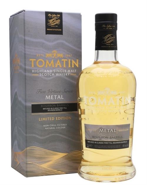 Tomatin Metal Limited Edition Highland Single Malt Scotch Whisky 46 percent alcohol oh 70 centiliters