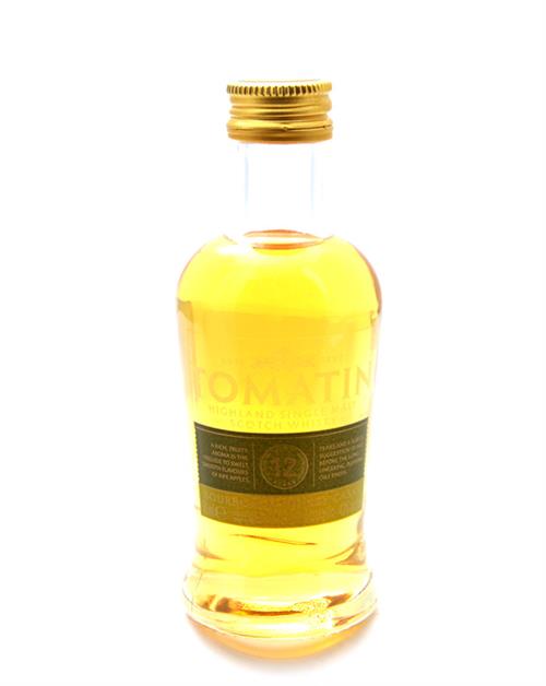 Tomatin Miniature 12 years Single Highland Malt Scotch Whisky 5 cl 43%
