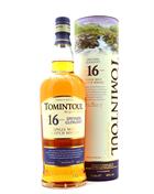 Tomintoul 16 years "The Gentle Dram" Speyside Glenlivet  Single Malt Scotch Whisky 100 cl 40%