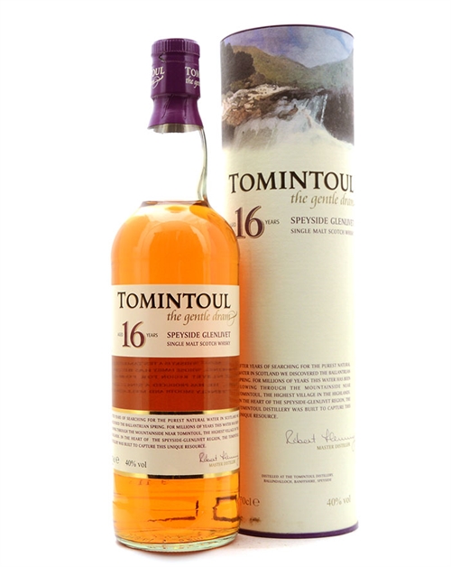 Tomintoul "The Gentle Dram" 16 years old Speyside Glenlivet Single Malt Scotch Whisky 40%