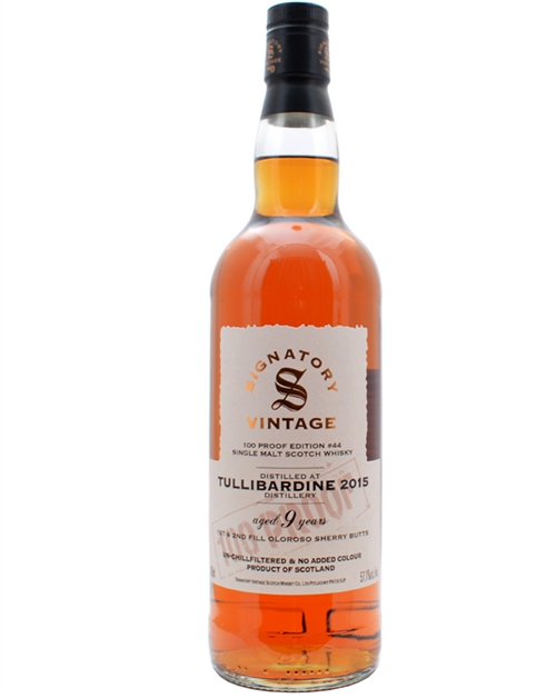 Tullibardine 2015/2025 Signatory Vintage 9 year old 100 Proof Edition #44 Single Malt Scotch Whisky 57,1%