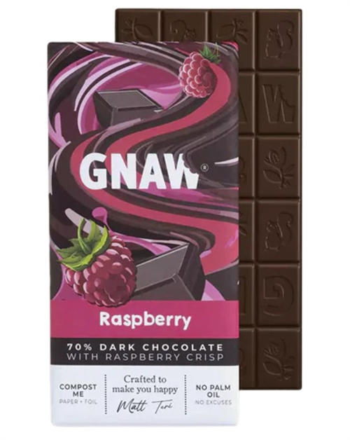 Gnaw Chocolate Dark Chocolate Raspberry 80g