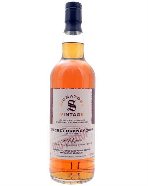 Secret Orkney 2010/2024 Signatory Vintage 14 years old 100 Proof Edition #23 Single Malt Scotch Whisky 70 cl 57.1%