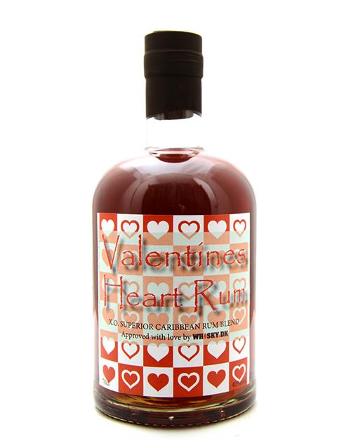 Valentines Heart Rum Edition No. 1 XO Superior Blended Caribbean Rum 40%.