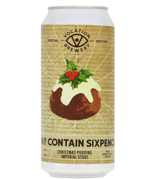Vocation May Contain Sixpence Christmas Pudding Imperial Stout Canned Beer 44 cl 10%