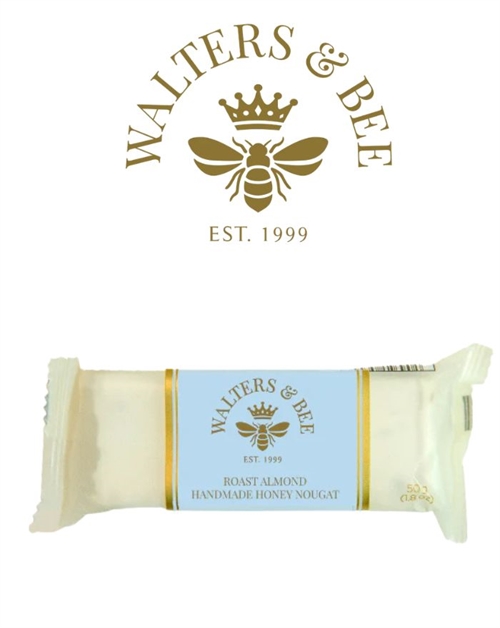 Walters and Bee White Gourmet Nougat with Roasted Almonds and Honey