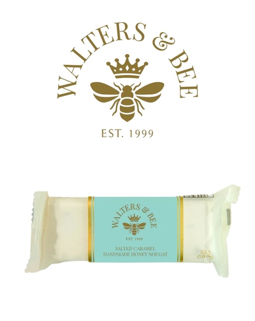 Walters and Bee White Gourmet Nougat with Salted Caramel and Honey