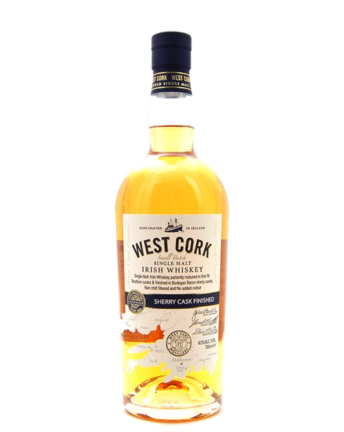 West Cork Sherry Cask Finished Small Batch Single Malt Irish Whiskey 70 cl 43%