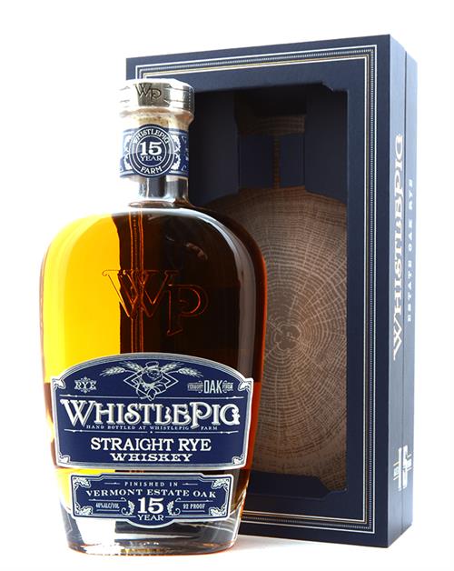 WhistlePig 15 years Straight Rye Whiskey 46%.