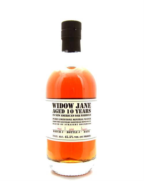 Widow Jane 10 years American Straight Bourbon Whiskey 70 cl 45,5%.