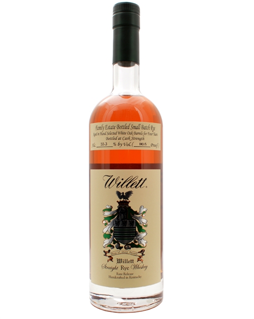 Willett 4 Years Family Estate Bottled Small Batch Straight Rye Whiskey 110,6 Proof 70 cl 55,3%