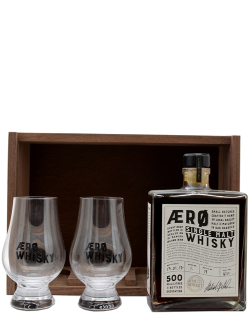 Ærø Single Cask No 1 First Release Giftbox w. 2 glasses Single Malt Danish Whisky 50 cl 61%