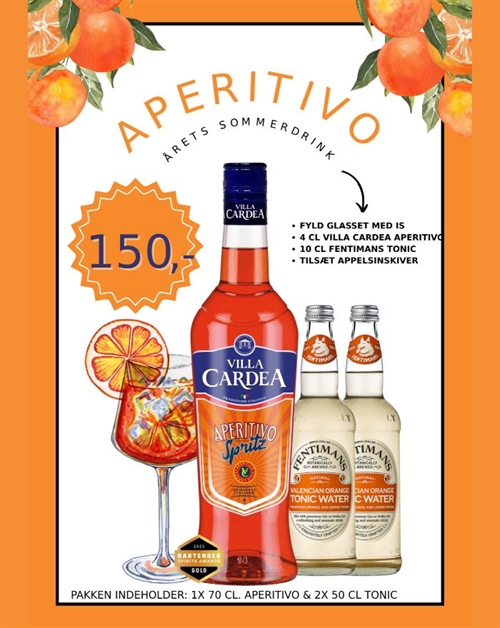 Aperitivo Cocktailpack Villa Cardea Aperitivo 70 cl & Fentimans Valencian Orange Tonicwater 2x50 cl