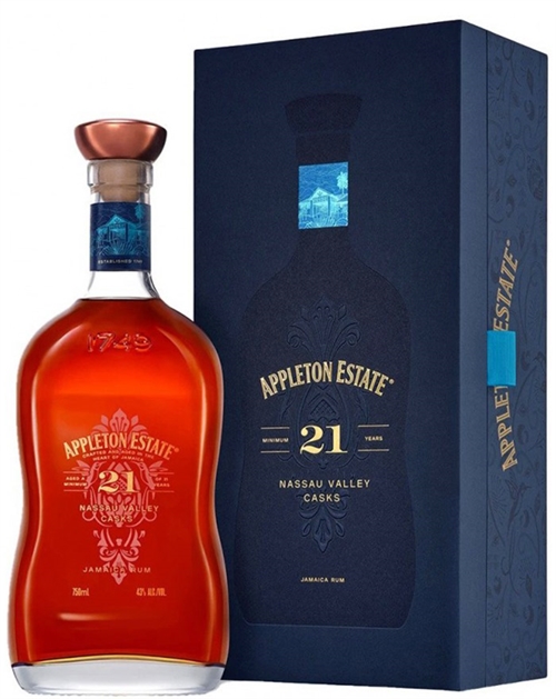 Appleton Estate 21 years old Single Estate Nassau Valley Cask Jamaica Rum 70 cl 43%