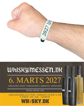 Entry Wristband (nothing else) for WHISKY FAIR 2027 - SENT WITH POSTNORD