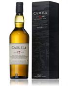 Caol Ila 12 Years 1 litre OLD VERSION bottle with yellow banderole from the 1990s
