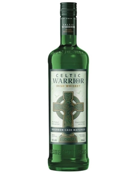 Celtic Warrior blended Irish whiskey bottle from Ahascragh Distillers