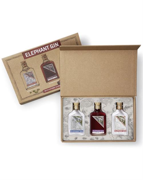 Elephant Gift Set 3 x 5 cl Miniature tasting set Gin