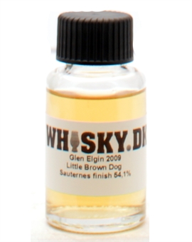 Sample 3 cl Glen Elgin 2009 Little Brown Dog Sauternes Cask Finish Single Speyside Malt Whisky 54,1%