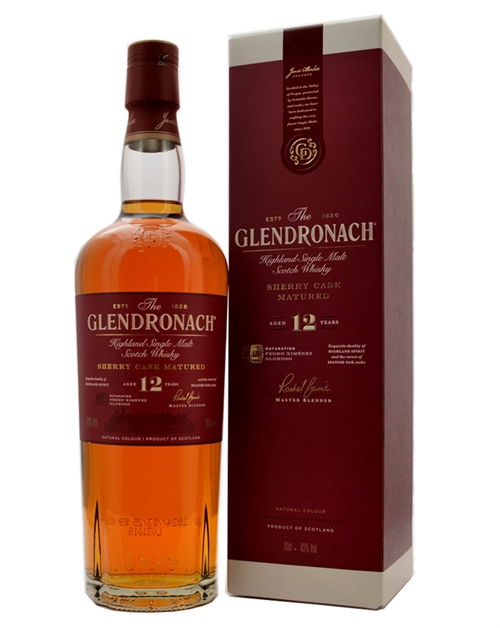 Glendronach 12 year old Rebranded Single Highland Malt Whisky 43%