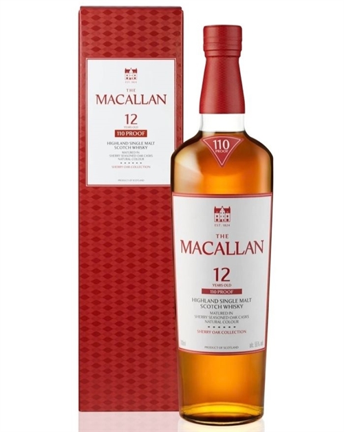 Macallan 12 Year Old 110 Proof Sherry Oak Collection Highland Single Malt Scotch Whisky 55%