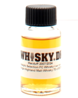 Sample 3 cl Macduff 2007/2024 Adelphi Selection FC Whisky Cask 16 år Single Highland Malt Whisky 70 cl 57,3%
