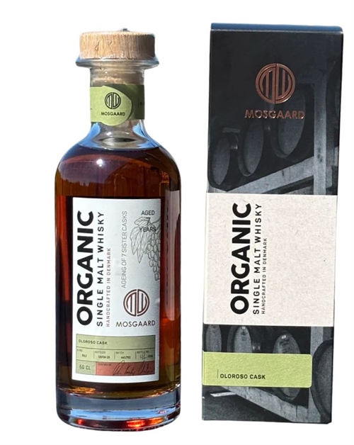 Mosgaard 7 year old Oloroso Cask 7 Sister Casks Økologisk Single Malt Dansk Whisky 50 cl 59,2%
