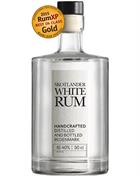 Skotlander Distilled and Bottled in Denmark White Rum 40 percent alcohol oh 50 centiliters