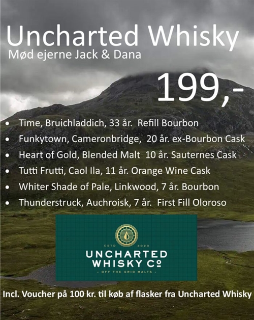 Masterclass Uncharted Whisky Co 11.00  AM  2. floor Sydbank Arena 1.st. march 2025 PRINT YOUR OWN TICKET