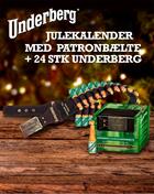 Underberg Miniature christmas calendar + leather belt Bitter 24x2 cl 44%