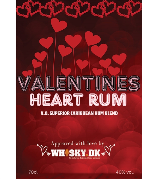 Valentines Heart Rum Edition No. 6 XO Superior Blended Caribbean Rum 40%