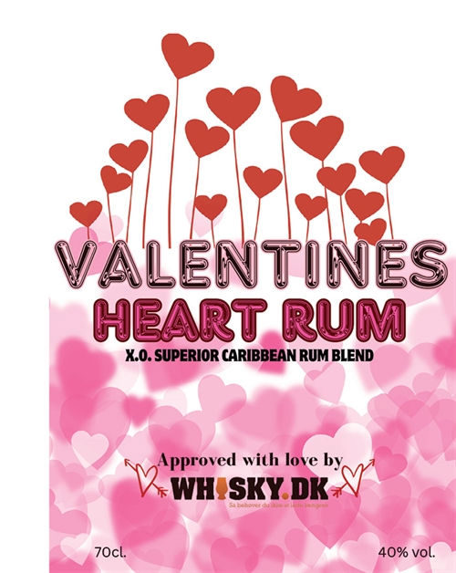 Valentines Heart Rum Edition No. 7 XO Superior Blended Caribbean Rum 40%